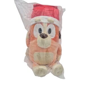 DanDee Jumbo Bingo from Bluey with Santa Claus Hat Plush Toy Christmas 24"